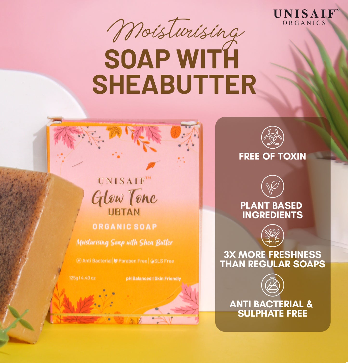 Glow Tone Ubtan Organic Soap 125g