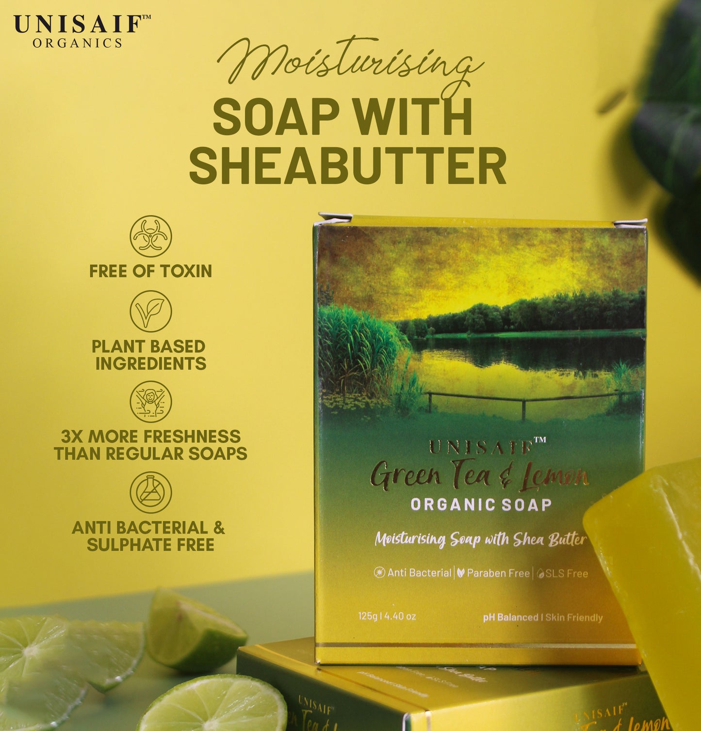 Green Tea & Lemon Organic Soap