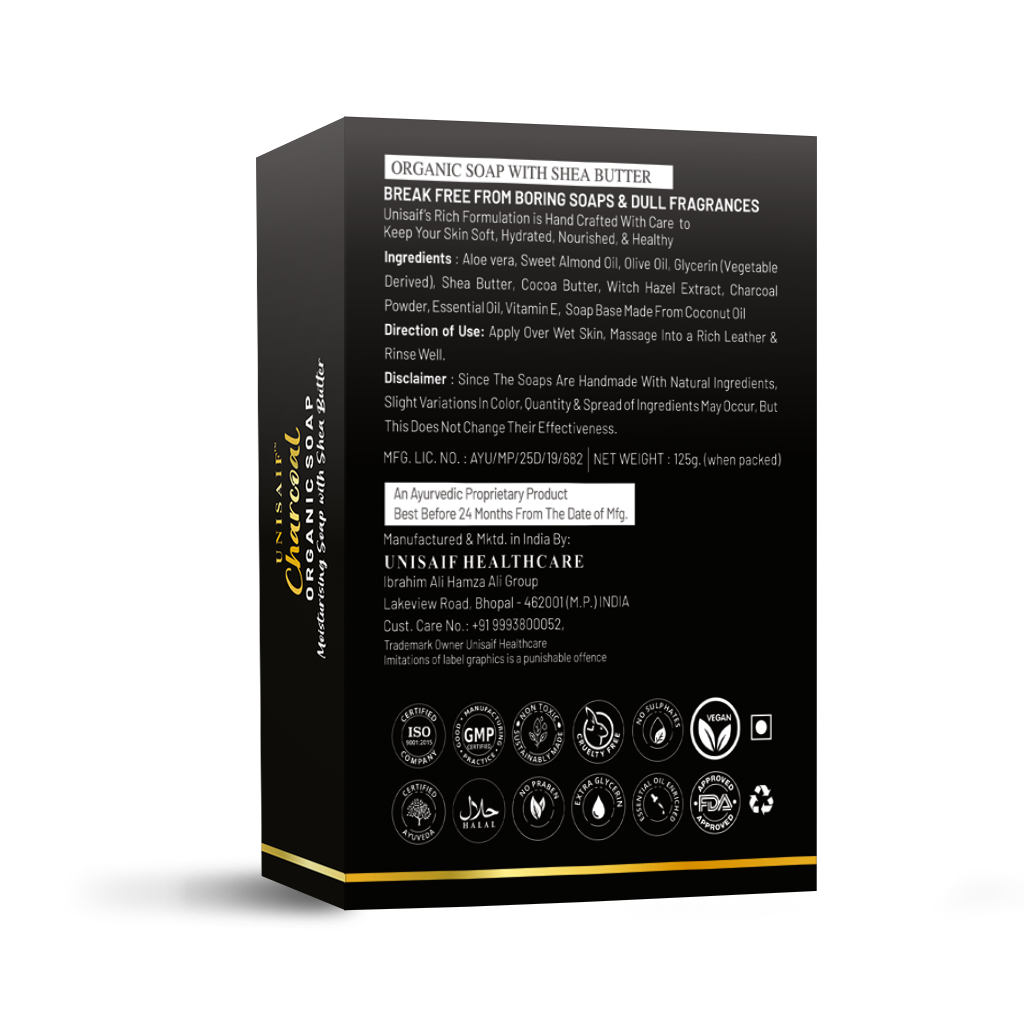 Charcoal Organic Soap 125g