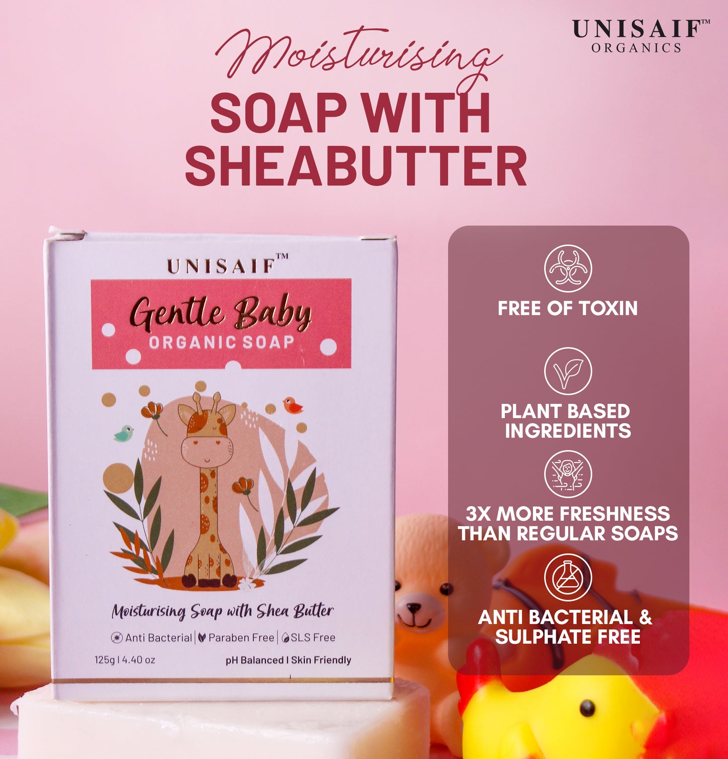 Gentle Baby organic Soap 125g each